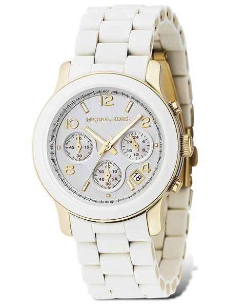 white michael kors watches for women|Michael Kors watch model nadja.